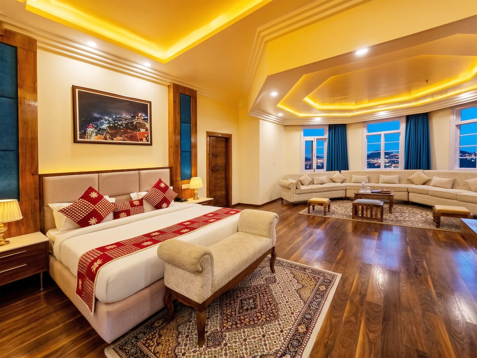 Himalayan Suite with panoramic mountain views from a private balcony