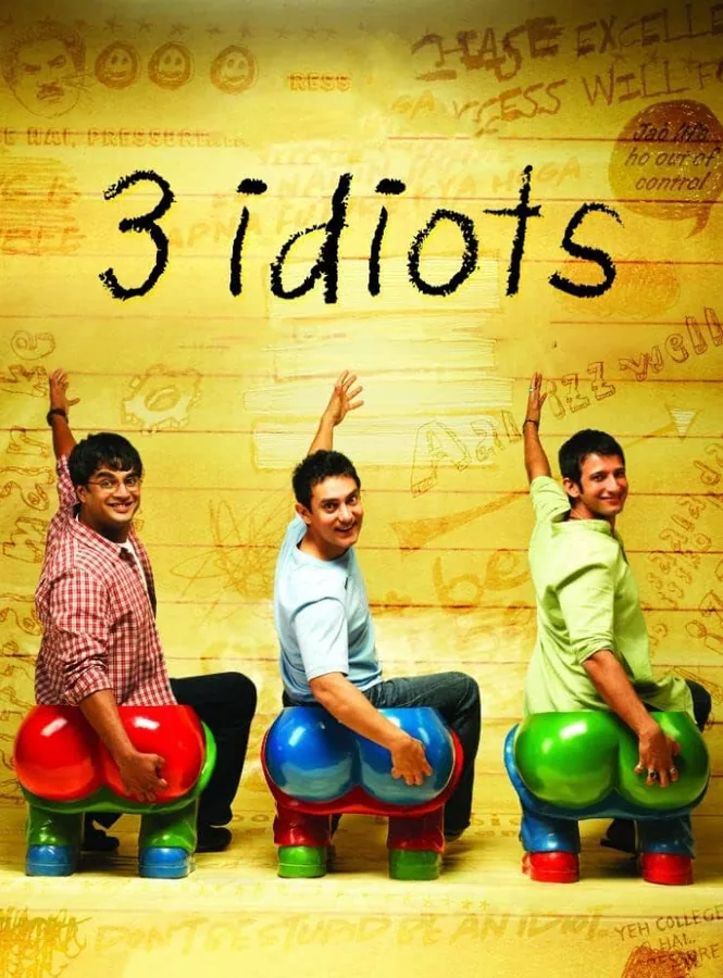 3 Idiots movie poster — Aamir Khan film shot at Woodville Palace Shimla